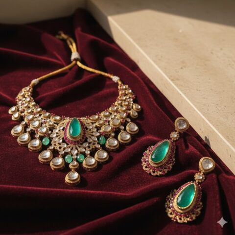 Emerald Temple-Style Choker Set